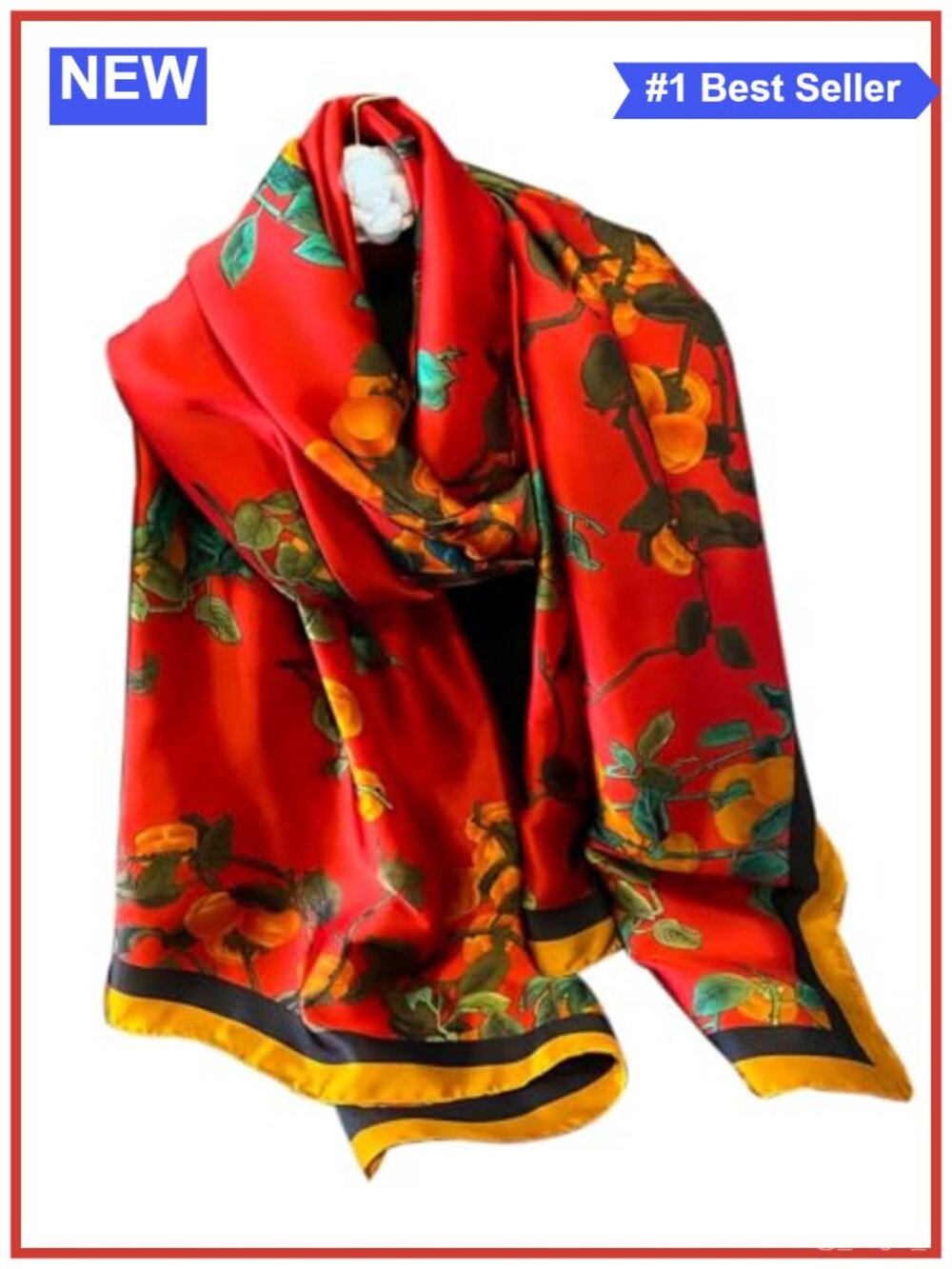 Floral Print Shawl Scarf Lightweight Silky Wrap Formal Evening